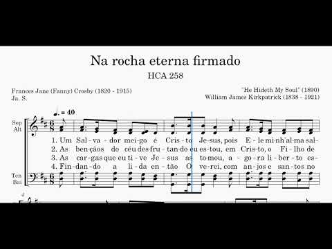 Harpa Cristã nº 258 - Na rocha eterna firmado - coral