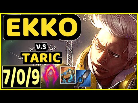 DARDOCH (EKKO) vs TARIC - 7/0/9 KDA JUNGLE GAMEPLAY - NA Ranked GRANDMASTER