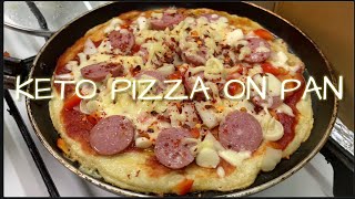 NO BAKE KETO PIZZA ON PAN IN JUST 5 MINS. | QUICK AND EASY THIN CRUST HUNGARIAN PIZZA