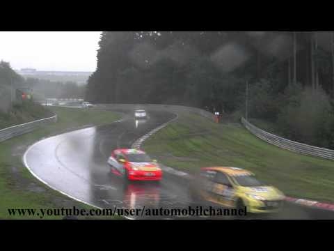 RAIN RACE CHAOS VLN 27.08.11 Nordschleife Nurburgring Unfall crashes accidents action almost crashes
