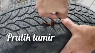 PRATİK LASTİK TAMİRİ, LASTİK TAMİR KİTİ, LASTİK PATLAĞINA FİTİL YERLEŞ