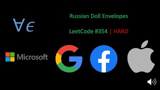 YouTube video 'Russian Doll Envelopes | LeetCode Hard #354'