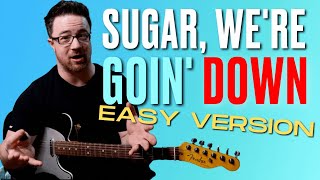 How to play a FULL song on guitar even if it's your first week - Sugar We're Goin Down Fall Out Boy