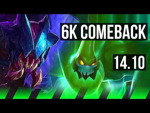 REK'SAI vs ZAC (JGL) | 6k comeback, 66% winrate, 11/6/19 | EUW Master | 14.10