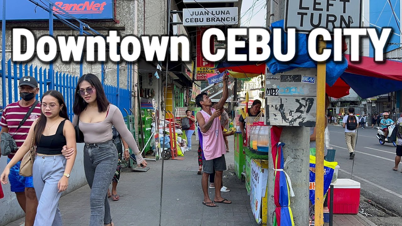 Immersive street-level walking tour through Cebu, Philippines, showcasing authentic urban landscapes, local architecture, and the vibrant atmosphere of the city's neighborhoods
