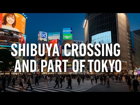 The famous Shibuya Crossing and part of Tokyo Japan. Walking Tour