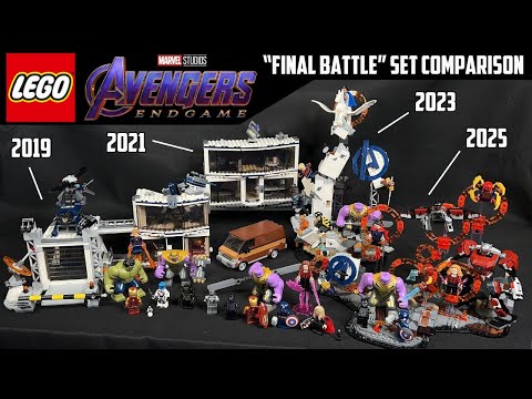 COMPARISON: EVERY LEGO Avengers Endgame Final Battle Set (2019, 2021, 2023, 2025)