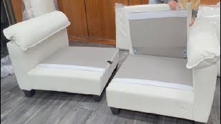 My Review of mestyl Comfy 2 Seat Deep Sectional Couch, Excellent couch huge the seats are very deep