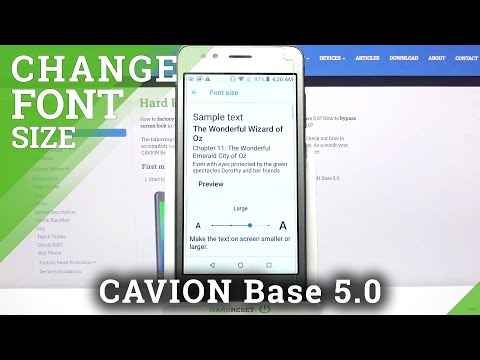 Set-Up / Manage System Font Size - Display Settings in CAVION Base 5.0