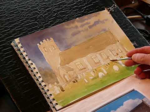 Thumbnail of How To Paint A Church Using Watercolour Stage 2.