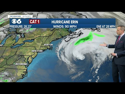 Hurricane Erin moves out to the sea (Friday Noon Update)
