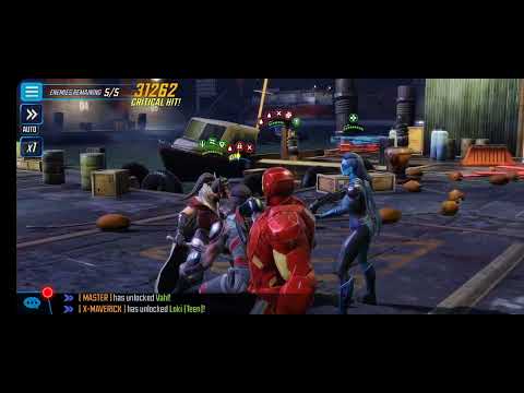 Marvel Strike Force - Hela w/ Asgardians and Zombie Iron Man