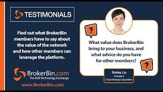 BrokerBin Testimonial - Cloud Storage Corporation