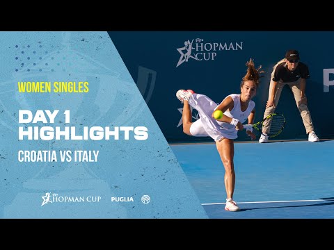 Lucia Bronzetti 🇮🇹 VS Donna Vekic 🇭🇷 - Highlights day 1 - Hopman Cup 2025 #hopmancup #highlights