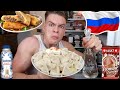 Ich esse 1 Tag lang nur RUSSISCHE GERICHTE 🇷🇺 (mit XXL Pelmeni Verkostung)
