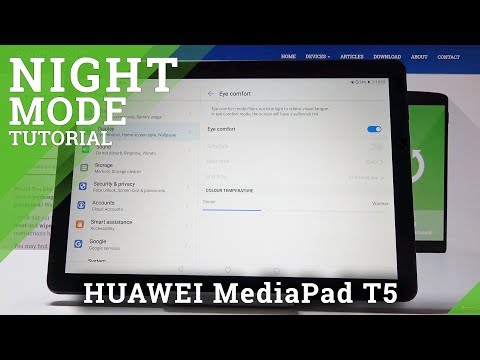 How to Activate Eye Comfort Mode in HUAWEI MediaPad T5 - Night Mode