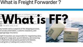 B1/B2 English for Logistics | What is a Freight Forwarder? FF Nedir? ⚓