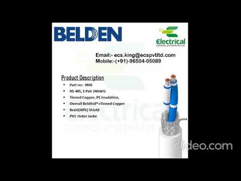 Rs-485 belden 9841 cable, for industrial, shielded