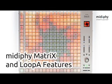midiphy MatriX and LoopA Features (Graphical MIDI Sequencer and Isomorphic Keyboard)