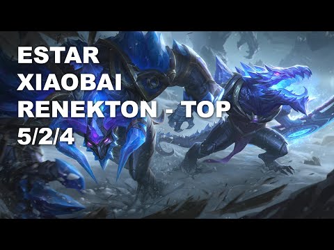 eStar Xiaobai Top Renekton vs Aatrox - KR Challenger Patch 10.9