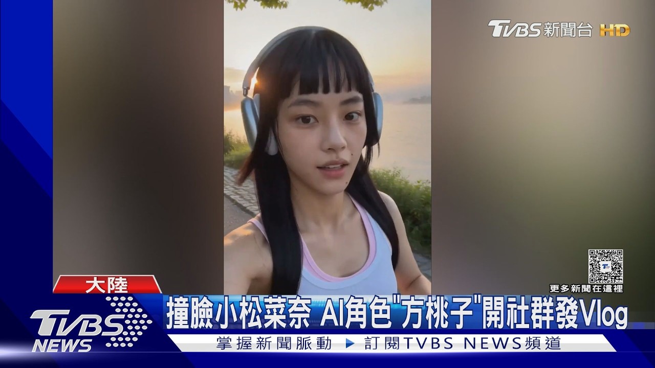 影音／35萬粉絲追捧！陸AI女主角撞臉小松菜奈　「晨跑片」全是假的