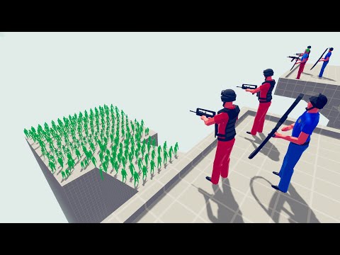 Zombie 100 Units vs Army Soldier - Totally Accurate Battle Simulator TABS