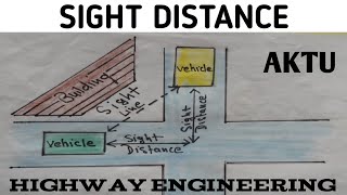 Sight distance in highway engineering | sight distance in hindi| GATE ESE IES SSC JE
