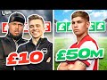 £10 FOOTBALLERS vs £50m FOOTBALLER with Emile Smith Rowe, ChrisMD and Chunkz