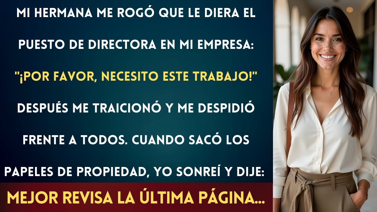 Le Di El Trabajo de Mis Sueños a Mi Hermana y Ella Me Traicionó ¡Pero No Sabía Que Yo Era La Verdad.