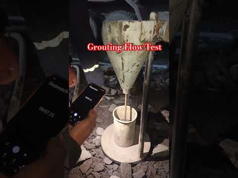 Grout Flow Test  Flow test Of Cement Grout Mix As Per ASTM C939 #grout #flow #test #fluidity #cement