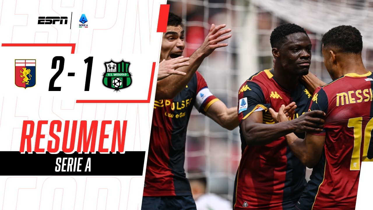 GENOA VENCIÓ A SASSUOLO EN EL FINAL Y SE ALEJA DEL DESCENSO | Genoa 2-1 Sassuolo | RESUMEN