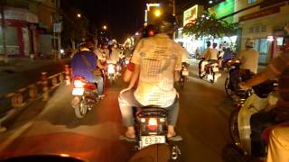 preview picture of video 'Ride a bike at night in saigon Ho Chi Minh City Vietnam'