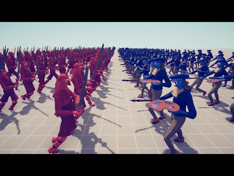 [500x BATTLE] SAMURAI vs PAINTERS  - Totally Accurate Battle Simulator