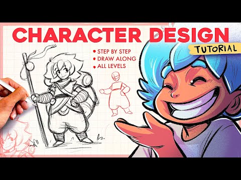 How to Draw a CHARACTER? (Step by Step) - DRAW ALONG