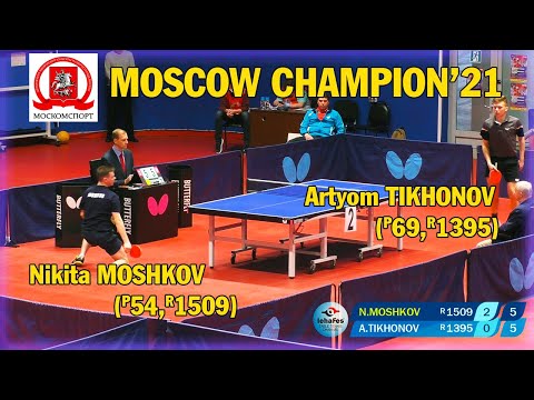 MOSHKOV - TIKHONOV ЧЕМПИОНАТ МОСКВЫ 2021 #tabletennis #настольныйтеннис