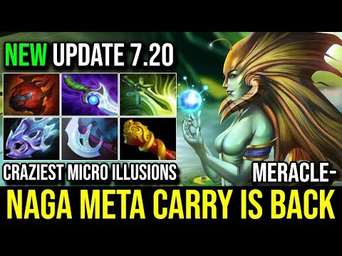 Meracle [Naga Siren] Back to Carry Meta in New Patch 7.20b Craziest Micro illusions 23Kills Dota 2