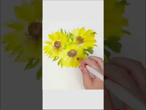 5 minute watercolour floral challenge!