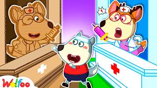 Download lagu NEW: Wolfoo's Fake vs Real Hospital! Cardboard DIY Challenge | Wolfoo Channel mp3