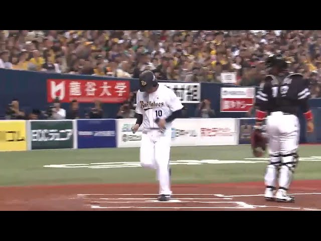 【7回裏】バファローズ「1番・谷」がホーム生還!! ファン歓喜のタイムリーヒット 2015/10/3 Bs-H