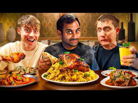 Brits try REAL Indian Comfort Food! ft. Aziz Ansari!