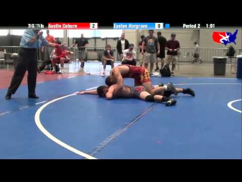 Austin Coburn vs. Easton Hargrave at 2013 Junior Nationals - FILA - FS