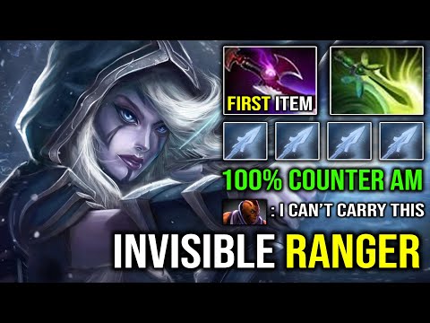 BRUTAL Sneaky Invisible Drow Ranger 7.30 Silver Edge Frost Arrow 100% Counter Pro AM & MK Dota 2