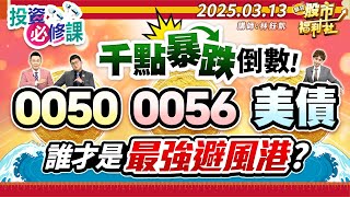 Download the video "【投資必修課】千點暴跌倒數! 0050、0056 、美債 誰才是最強避風港?║林鈺凱、鐘崑禎、楊育華║2025.3.13"