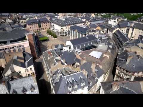 Rodez vue du ciel - Midi Pyrénées (Vidéo complète - Full HD)