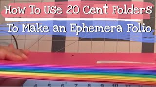 How To Use 20 Cent Folders To Make Ephemera Organizers