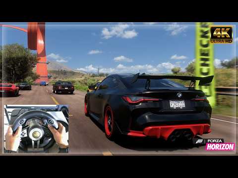 BMW M4 Competition Coupé - Hot Wheels Race - Forza Horizon 5 | Steering Wheel Gameplay