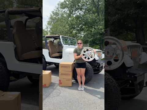 My YJ gets new wheels! #yj #jeepyj #newwheels #polished #wheels