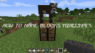 How To Name Something In Minecraft