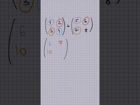 Teorie: Cum se adună două matrici?