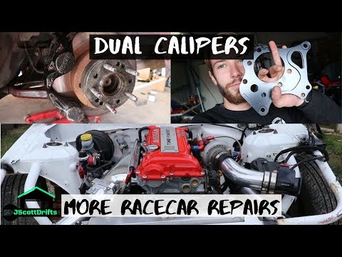 KOUKI S14 - R33 Dual Caliper Install + Drift car repairs
